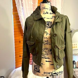 Army green girl’s jacket